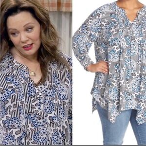 Floral and Stripe Blouse